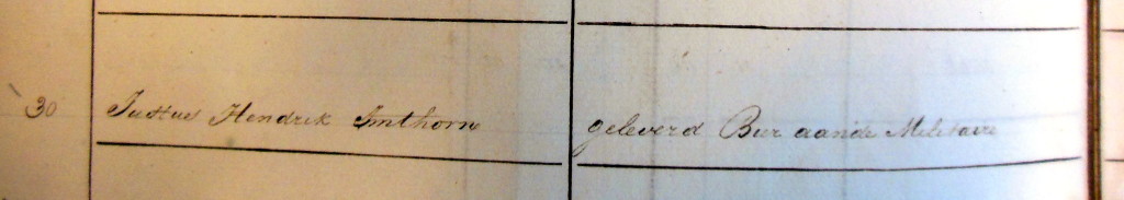 Justus Hendrik geregistreerd als crediteur van de gemeente Katwijk voor het leveren van bier aan de Militairen. In het boek liquidatie van de "achterstand " 1795 Crediteur nr. 30. f. 7,20 uit 1810 