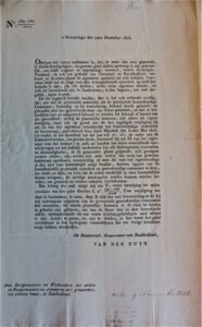 Brief van de provincie 7-11-1826